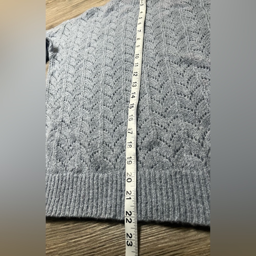 J. McLaughlin Soft Blue Cowl Neck Sweater Tiler Wool & Cashmere-Blend size XS - Picture 11 of 12